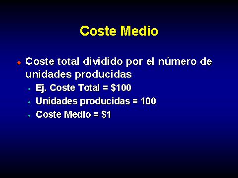 Coste Medio